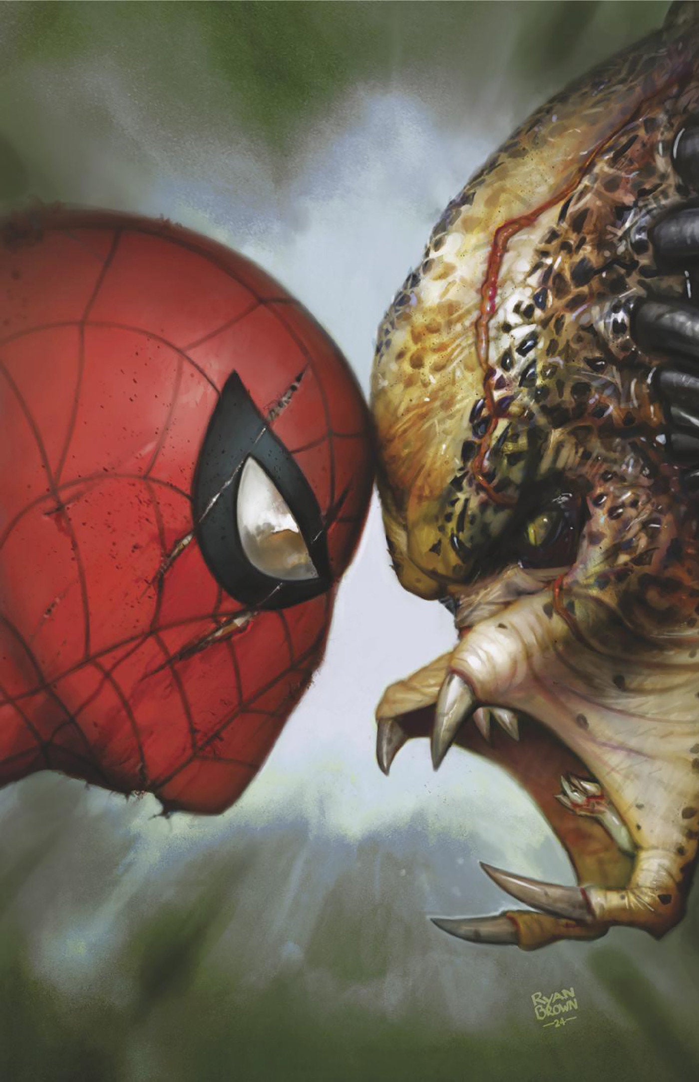Predator vs Spider-Man (2025) #1 (2nd Print) Ryan Brown 1:25 Virgin Variant