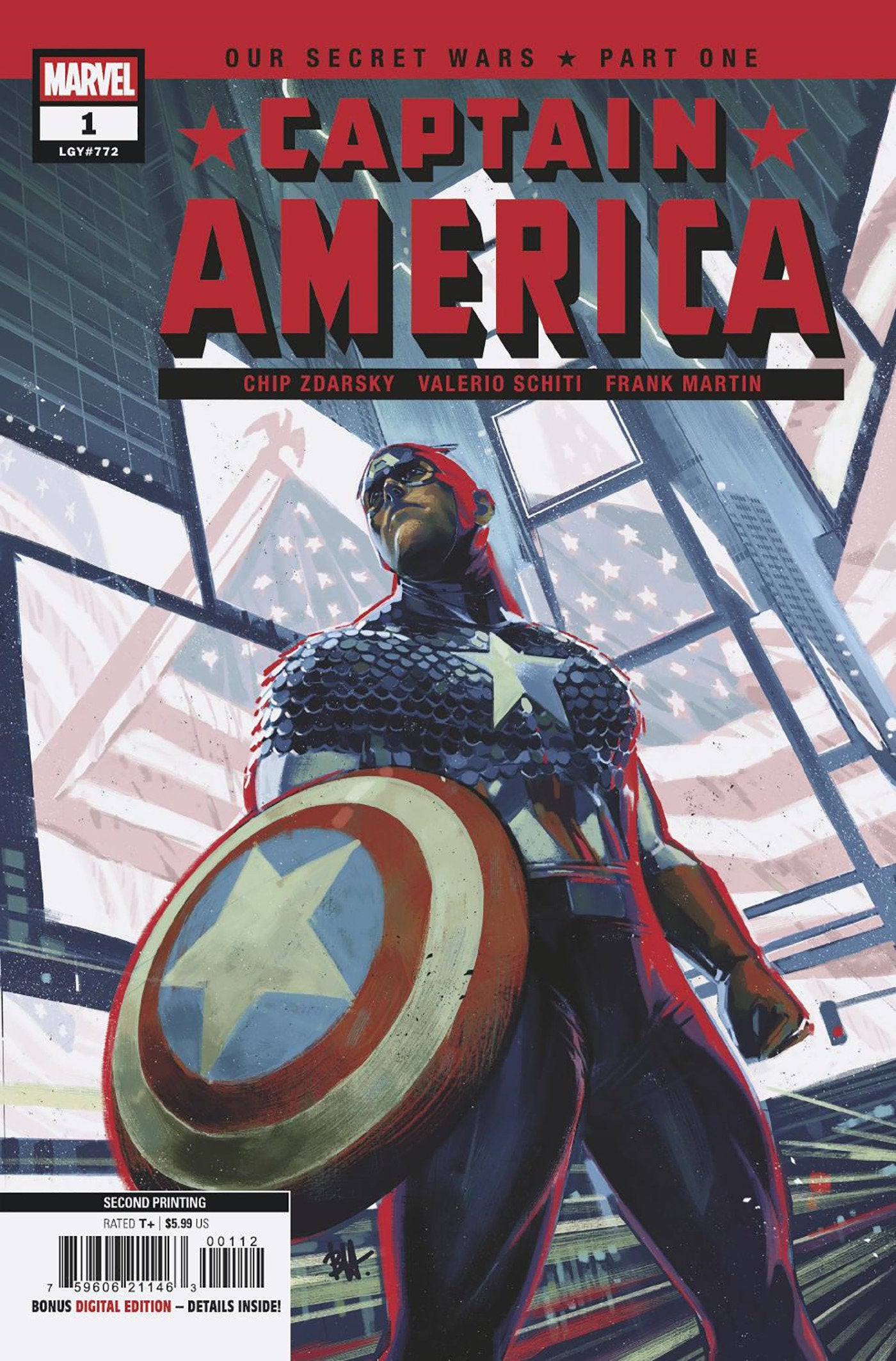 Captain America #1 (2nd Print) Ben Harvey Variant