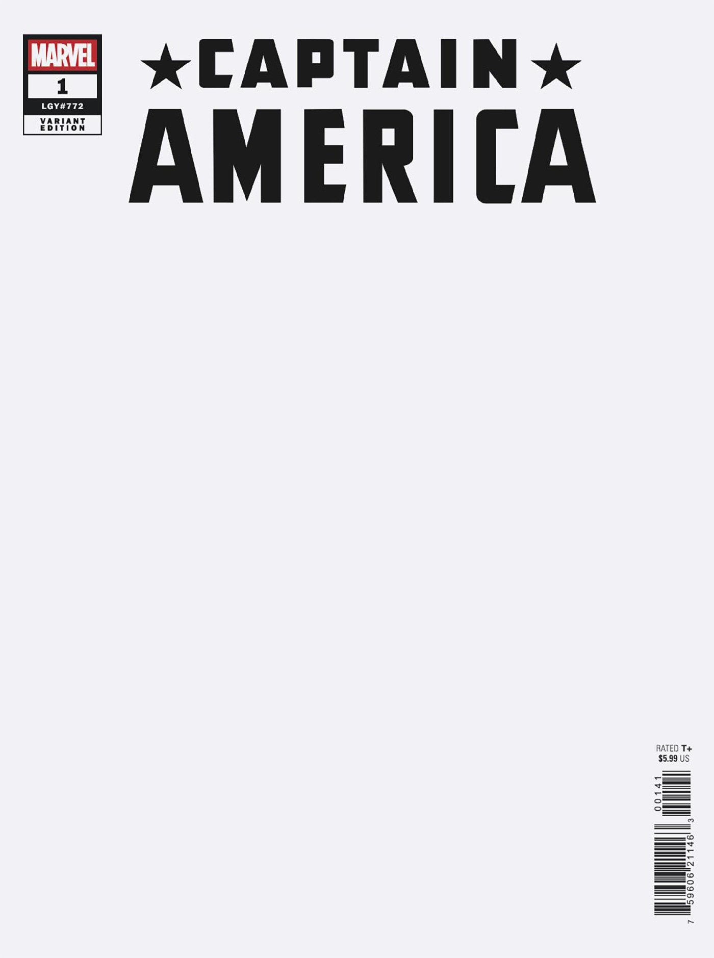 Captain America (2025) #1 Blank Cover Variant