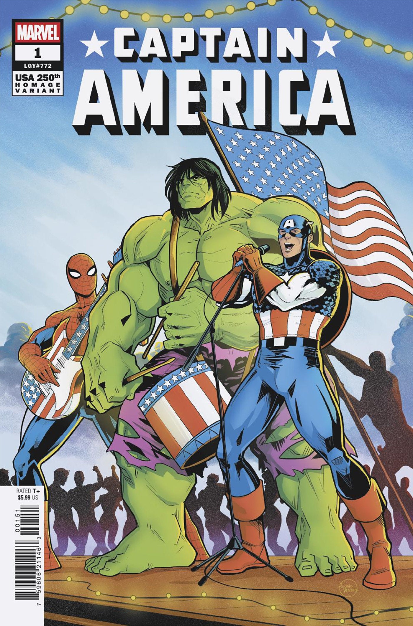 Captain America (2025) #1 Luciano Vecchio 250th Homage Variant