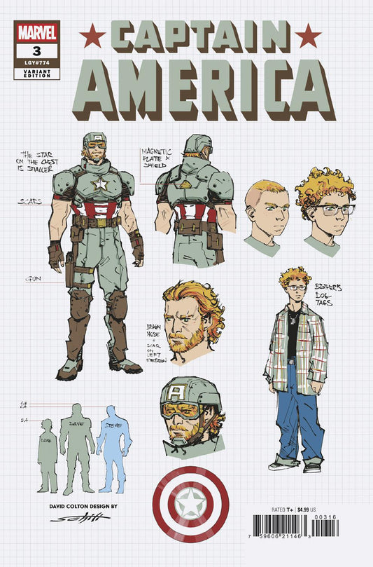 Captain America #3 Valerio Schiti 1:10 Design Variant