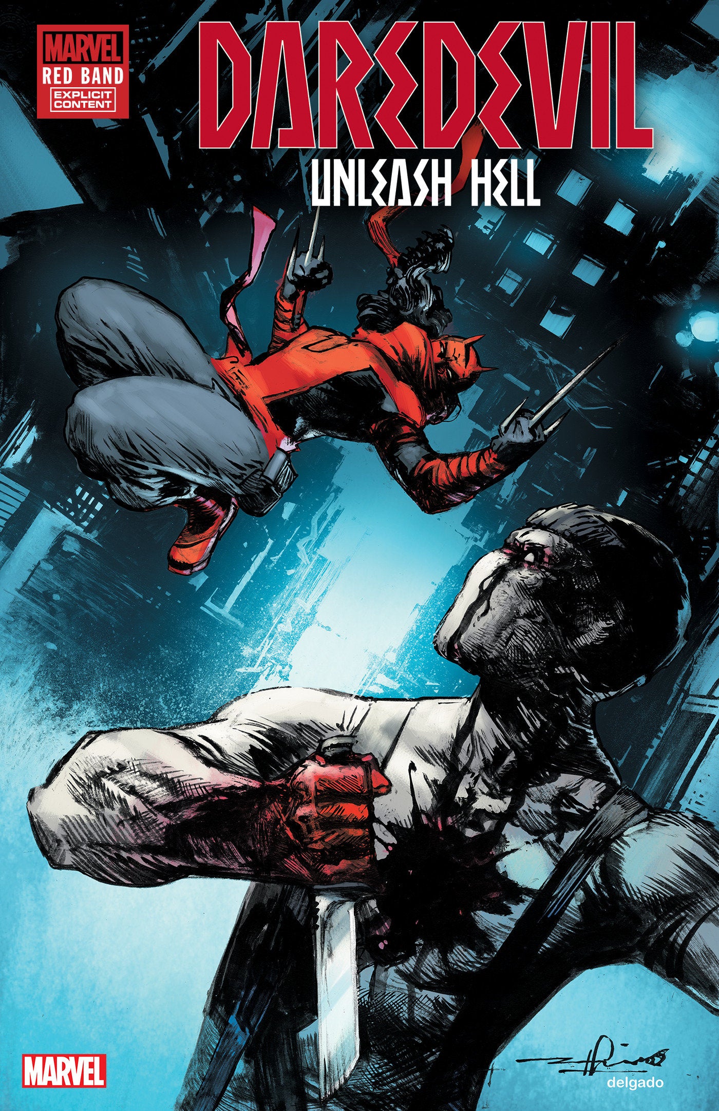 Daredevil: Unleash Hell - Red Band (2025) #2 Gerardo Zaffino Variant [Polybagged]