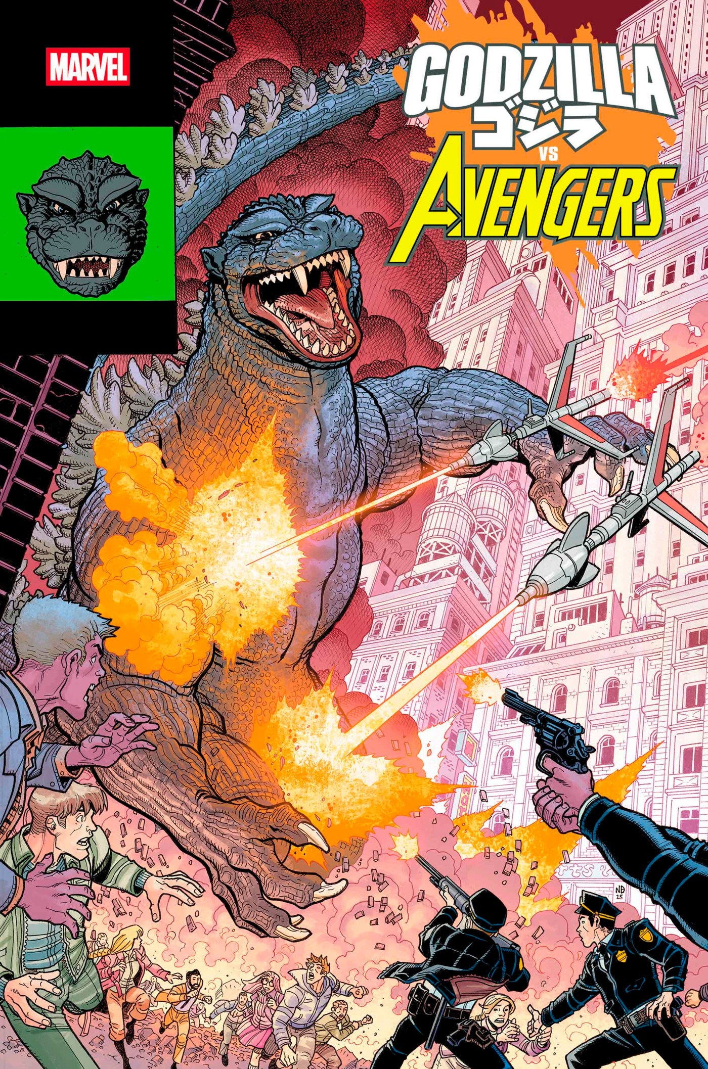 Godzilla vs Avengers (2025) #1 Nick Bradshaw Monster Homage Variant