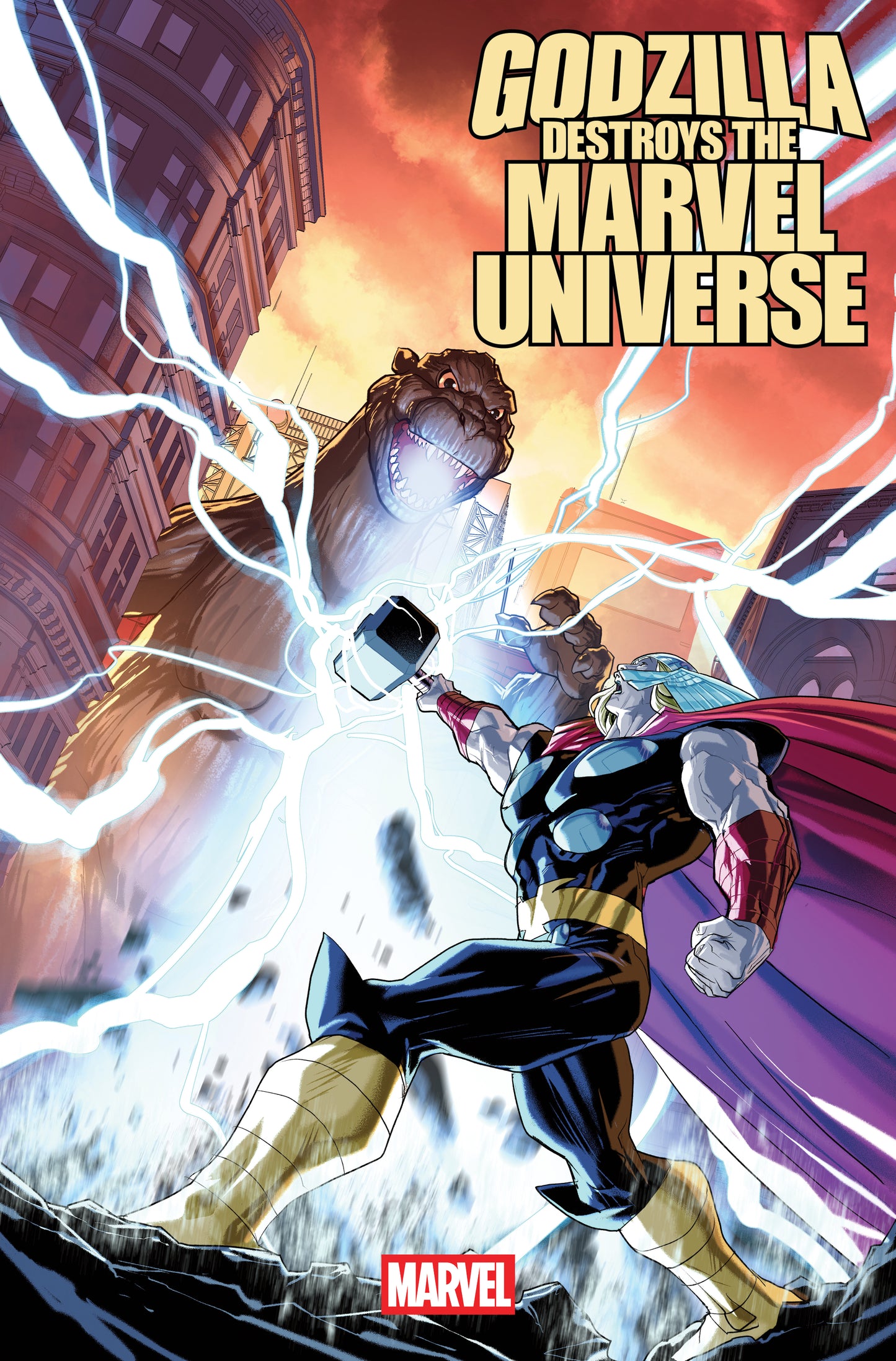 Godzilla Destroys The Marvel Universe (2025) #1 Pete Woods 1:25 Variant