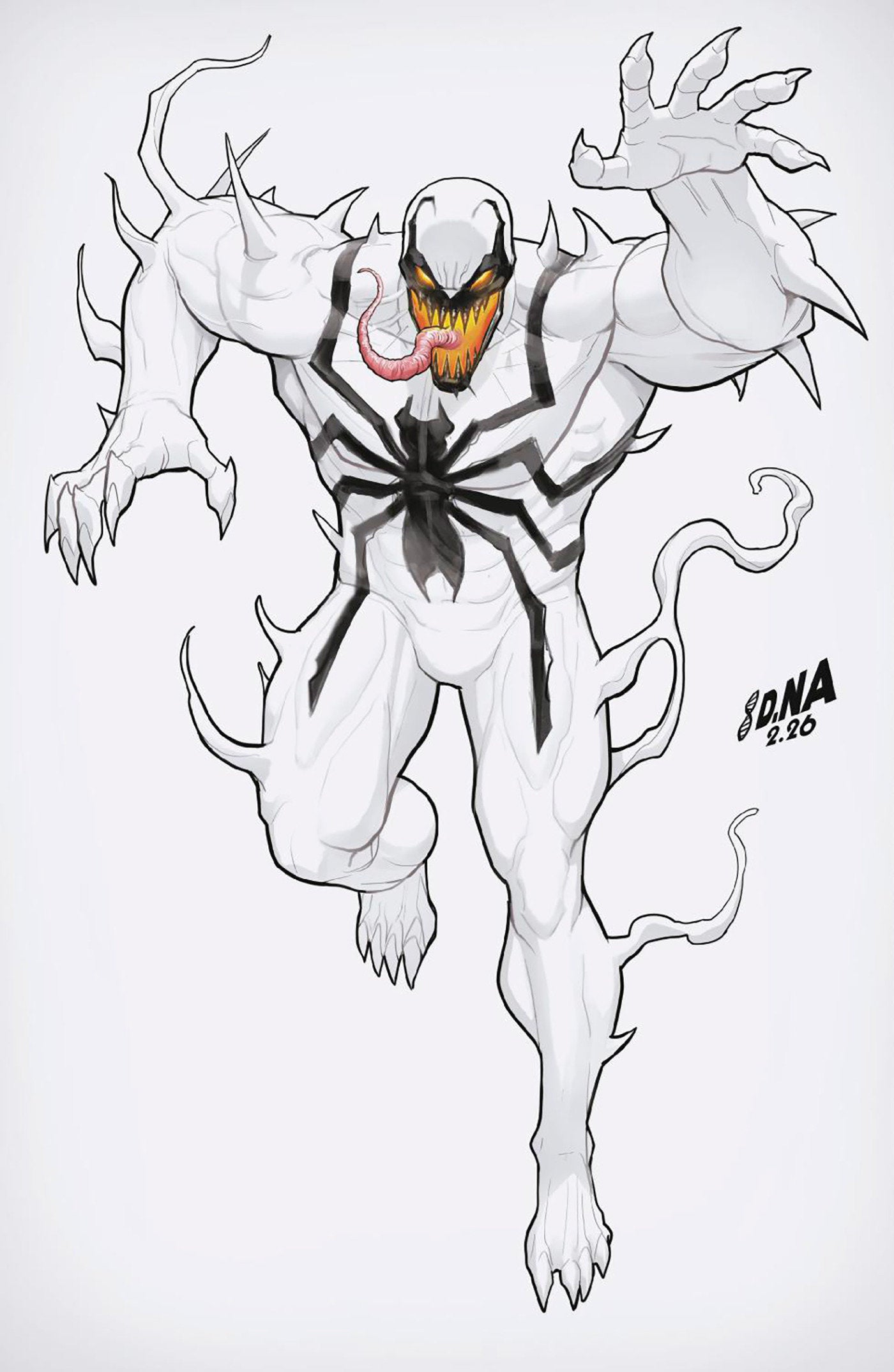 Venom #256 David Nakayama Color Block White Full Art Variant [Ds]