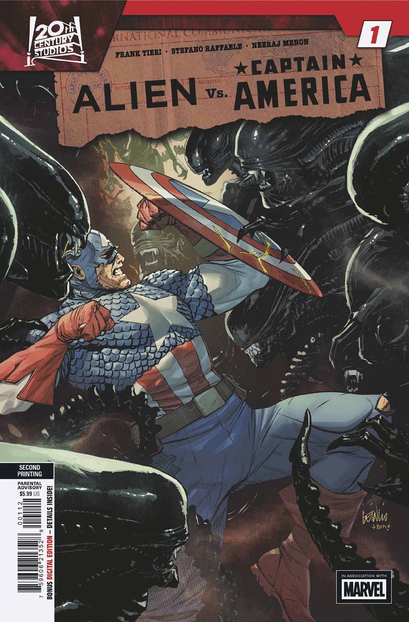 Alien vs. Captain America #1 (2nd Print) Leinil Francis Yu Variant