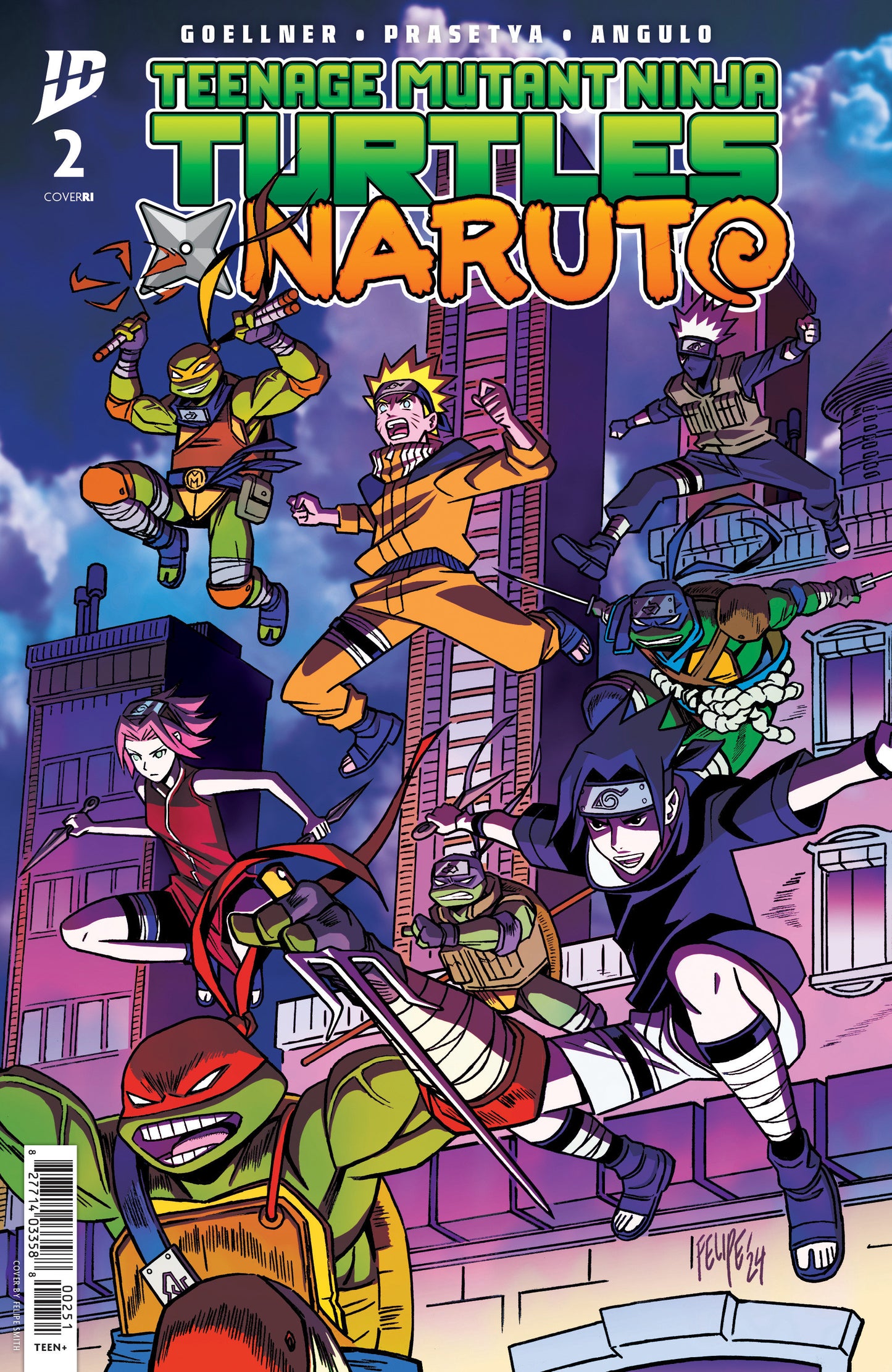 Teenage Mutant Ninja Turtles X Naruto (2024) #2 Variant Ri (25) Smith