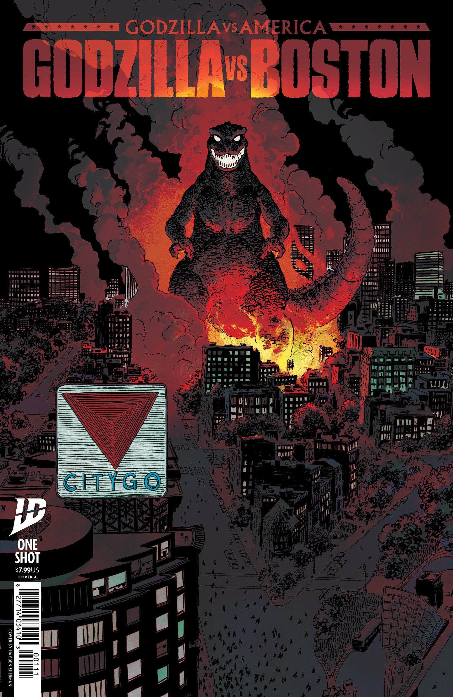 Godzilla vs America: Boston (2025) Cover A Sherman