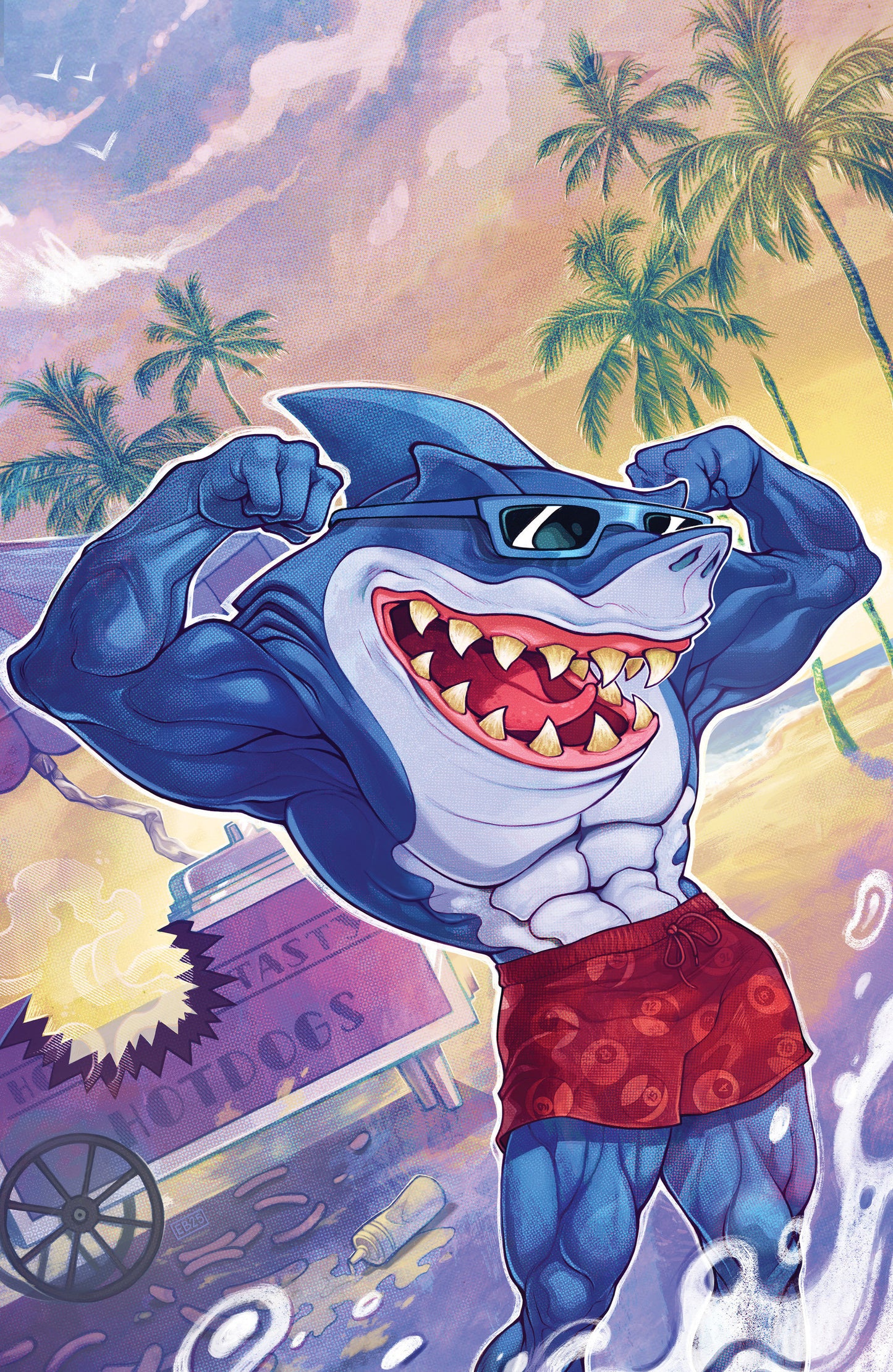 Street Sharks #1 Variant RI 1:10 (Beals Full Art)