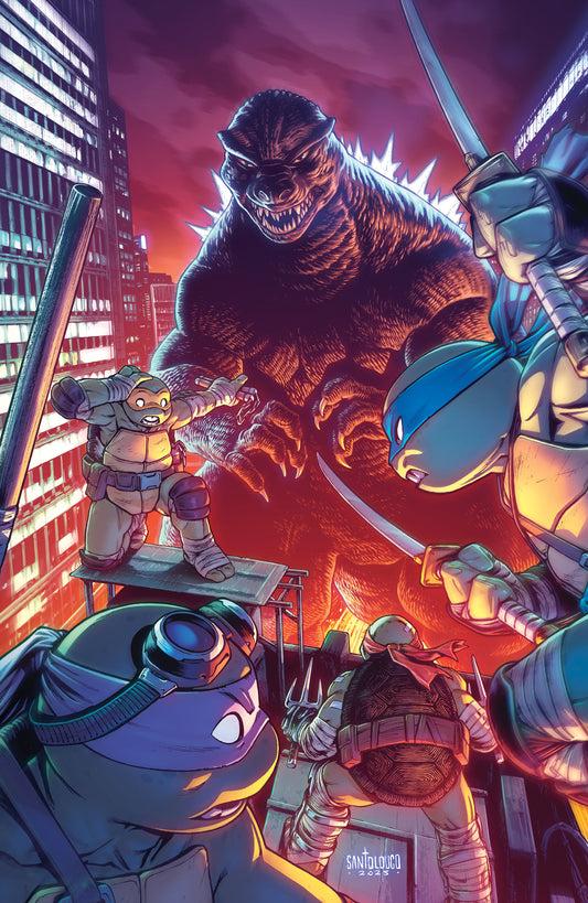 Teenage Mutant Ninja Turtles X Godzilla #2 Variant RI 1:25 (Santolouco Full Art)