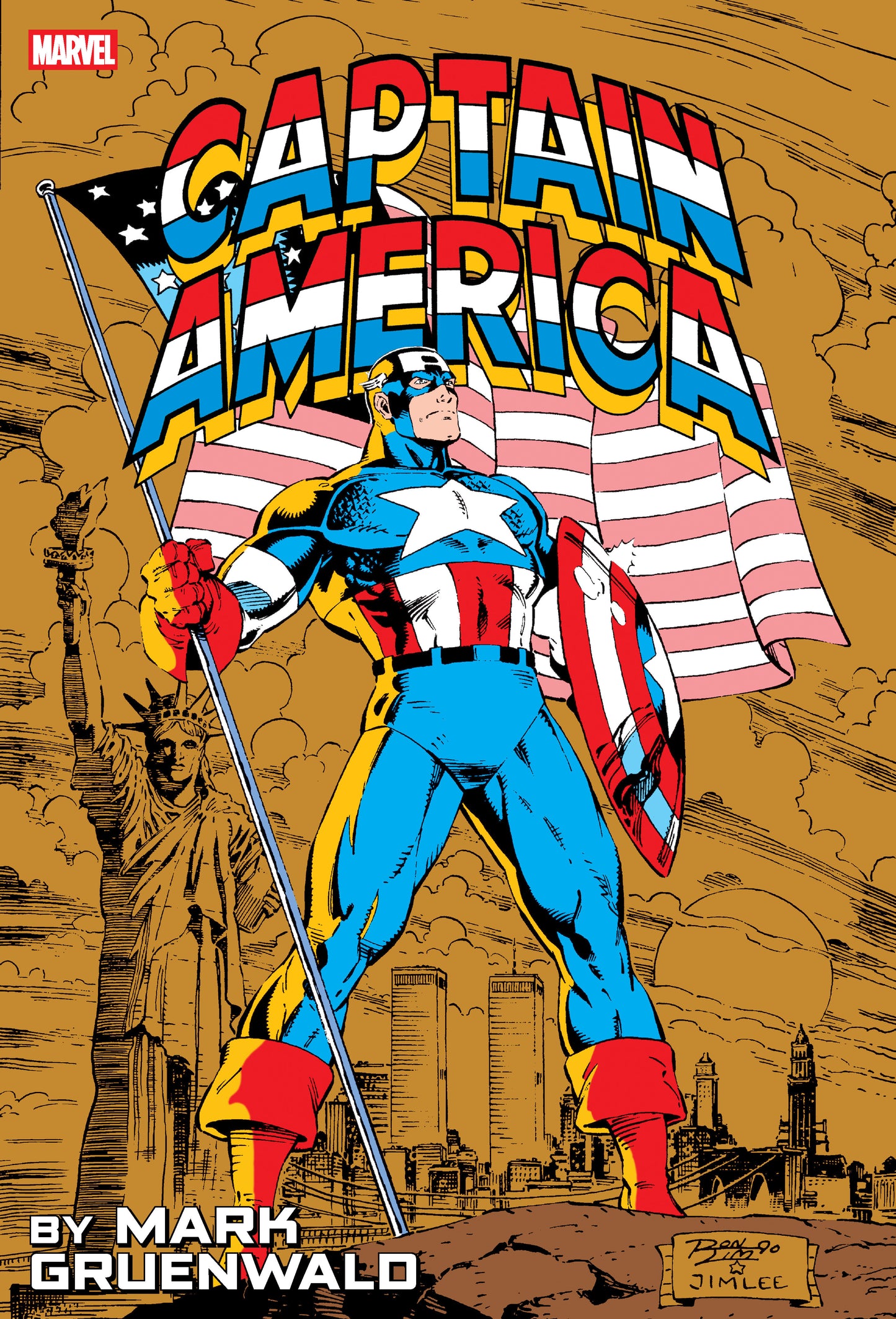 Captain America By Mark Gruenwald Omnibus Vol 02 HC Ron Lim Anniversary Cover