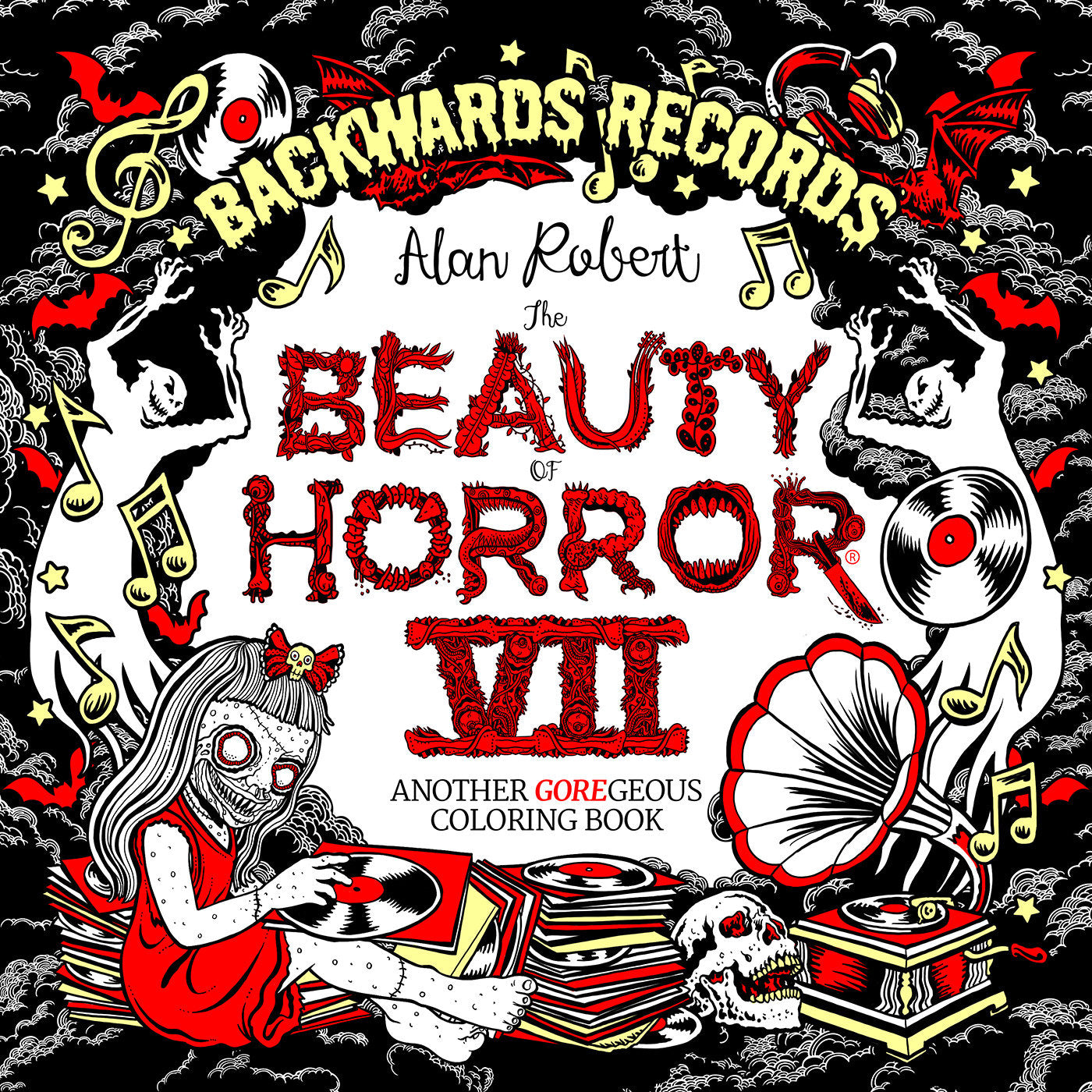 The Beauty Of Horror 7: Backwards Records Coloring Book