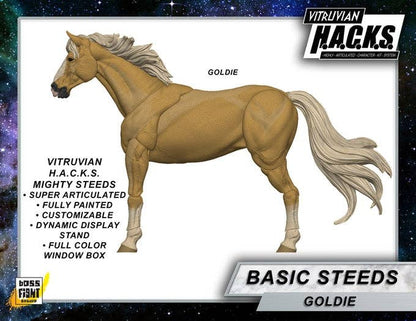 REDUCED NOW $15!! MIGHTY STEEDS - BASIC HORSE ACTION FIGURE: SOCKS