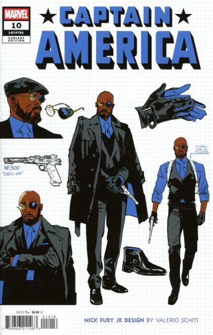 Captain America (2025) #10 Valerio Schiti Design 1:10 Variant