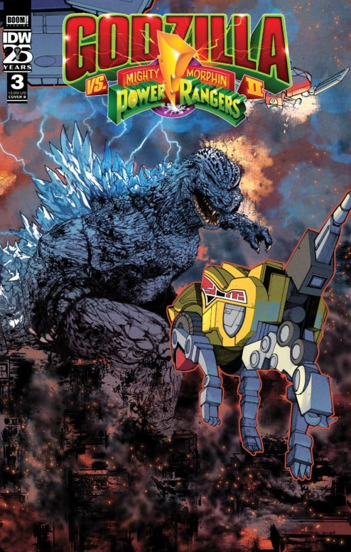 Godzilla vs The Mighty Morphin Power Rangers II (2024) #3 Variant B