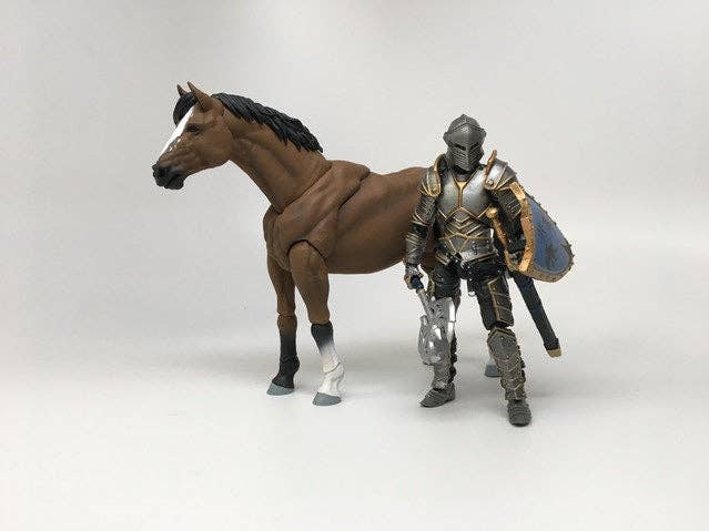 REDUCED NOW $15!! MIGHTY STEEDS - BASIC HORSE ACTION FIGURE: SOCKS