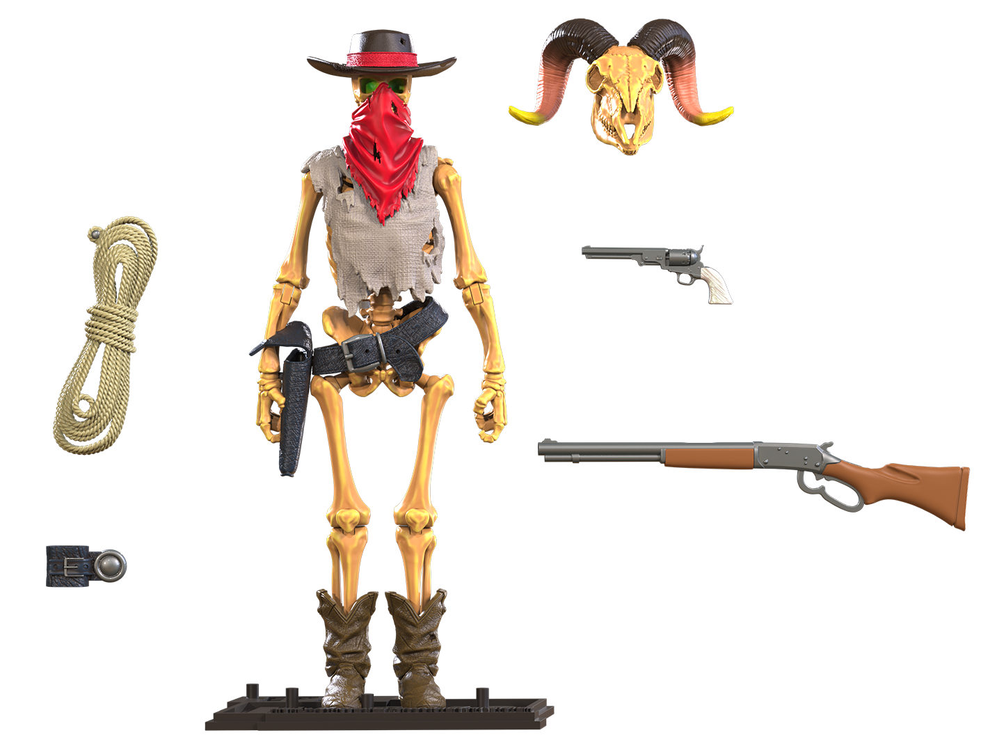 Epic H.A.C.K.S. Action Figure: The Outlaw Skeleton