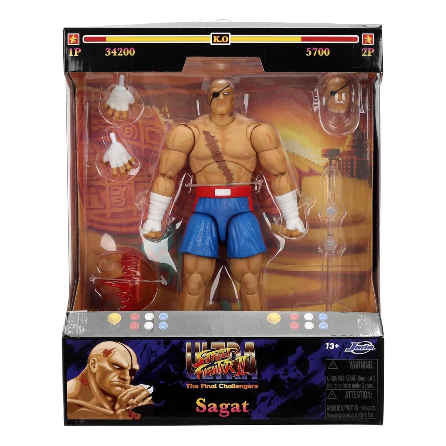 Street Fighter II Sagat 1:12 Scale Action Figure