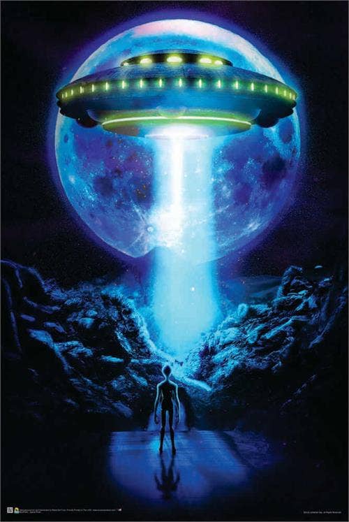 Space Road by Jonathan Gay Non-Flocked Blacklight Poster: Shrinkwrapped on Cardboard