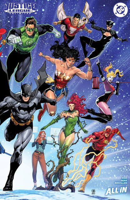 Justice League Unlimited (2024) # 1 Cover H Daniel Sampere Wraparound Raised Uv Foil Variant