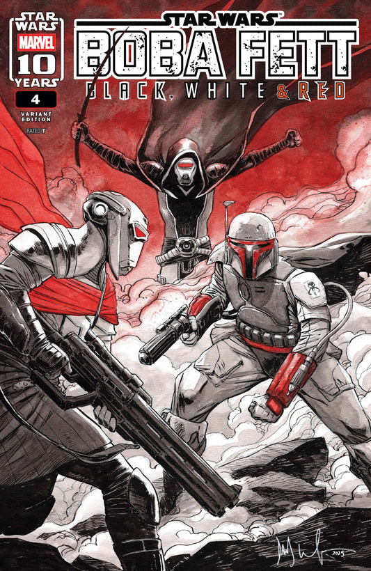 Star Wars: Boba Fett   Black, White & Red #4 Dave Wachter 1:25 Variant